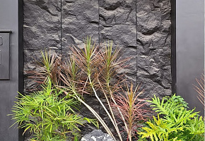 Панель декоративная HLP6012-03A Супер тонкий камень Cement grey - Фото интерьеров №9